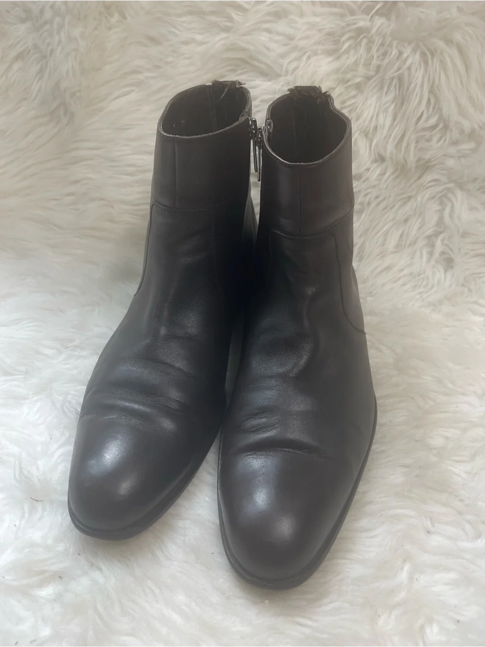 Hugo Boss Men's  Leather Dark Brown Chelsea Ankle Boots SZ8.5